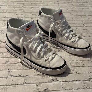 Nike Women’s White and Black High-Top Sneakers